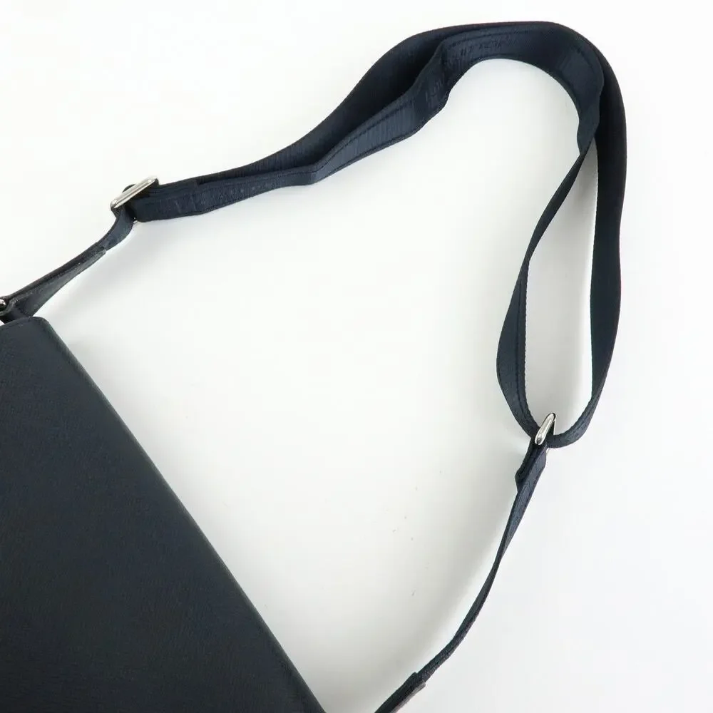 Louis Vuitton Taiga Leather Crossbody Bag Blue